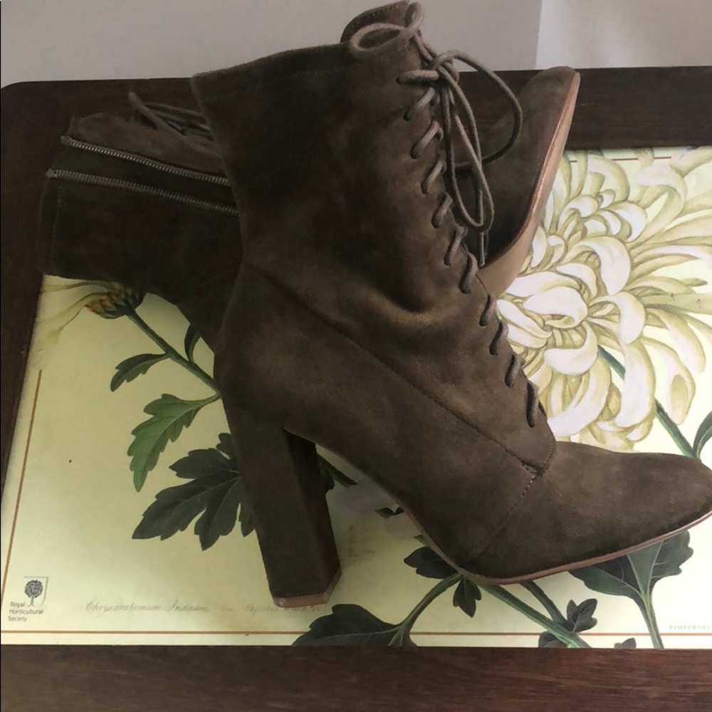 Green boots.